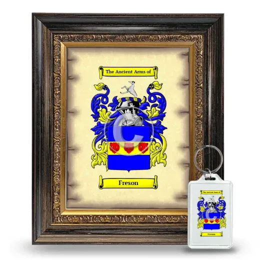 Freson Framed Coat of Arms and Keychain - Heirloom