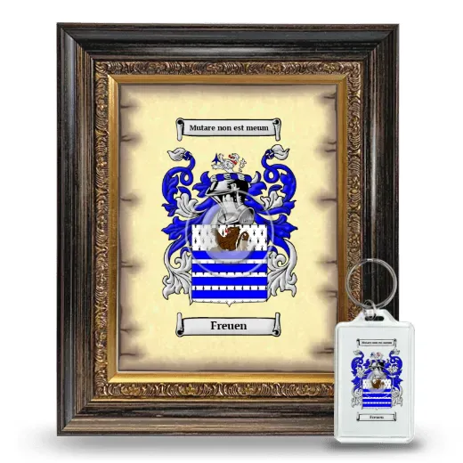 Freuen Framed Coat of Arms and Keychain - Heirloom