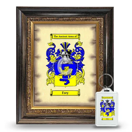 Frey Framed Coat of Arms and Keychain - Heirloom