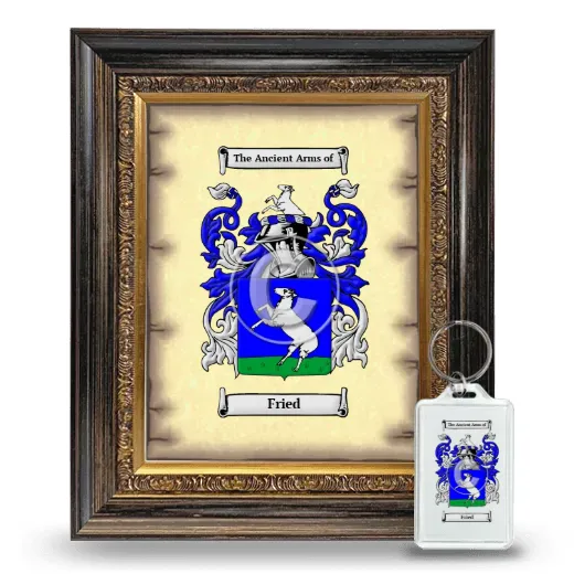 Fried Framed Coat of Arms and Keychain - Heirloom