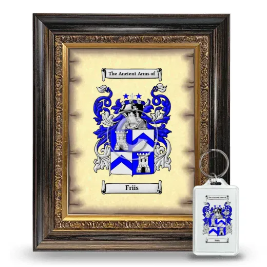 Friis Framed Coat of Arms and Keychain - Heirloom