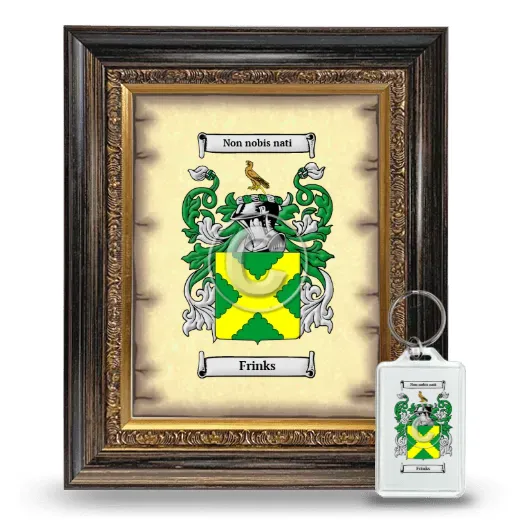 Frinks Framed Coat of Arms and Keychain - Heirloom