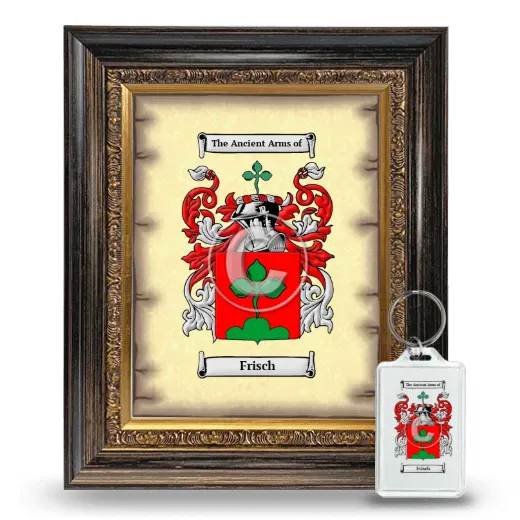 Frisch Framed Coat of Arms and Keychain - Heirloom