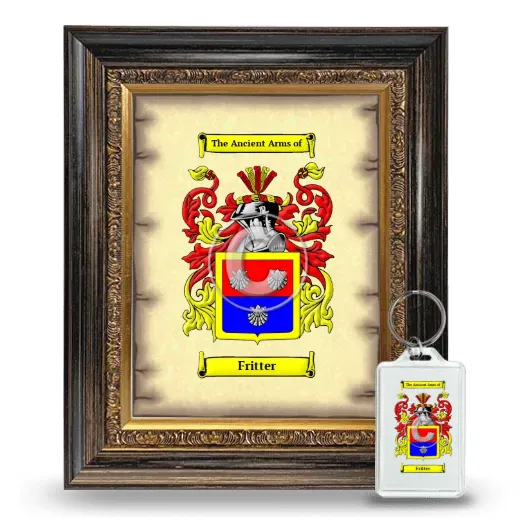 Fritter Framed Coat of Arms and Keychain - Heirloom