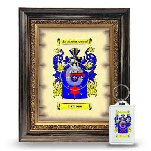 Frizzone Framed Coat of Arms and Keychain - Heirloom