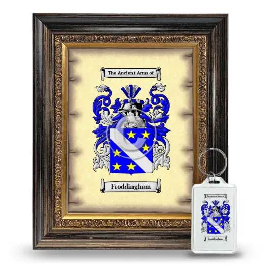 Froddingham Framed Coat of Arms and Keychain - Heirloom