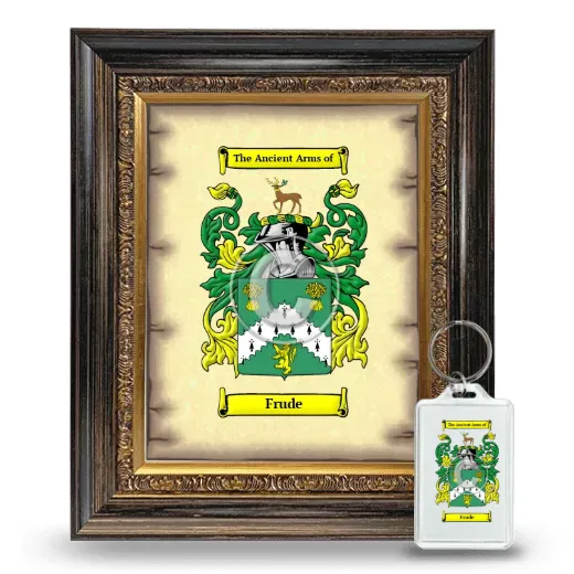 Frude Framed Coat of Arms and Keychain - Heirloom
