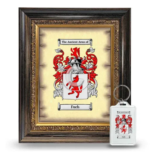Fuch Framed Coat of Arms and Keychain - Heirloom