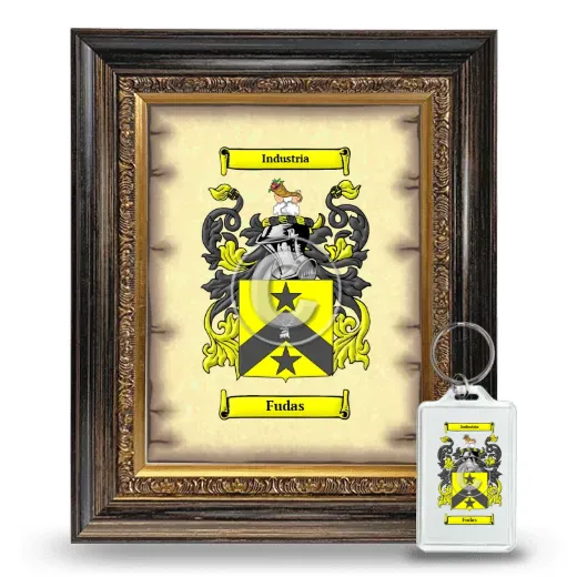 Fudas Framed Coat of Arms and Keychain - Heirloom