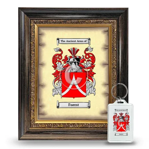 Fuerst Framed Coat of Arms and Keychain - Heirloom