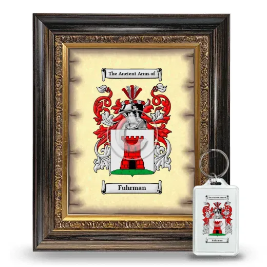Fuhrman Framed Coat of Arms and Keychain - Heirloom