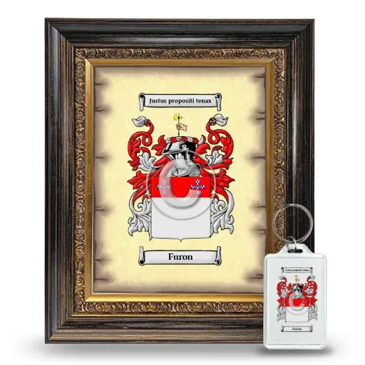 Furon Framed Coat of Arms and Keychain - Heirloom