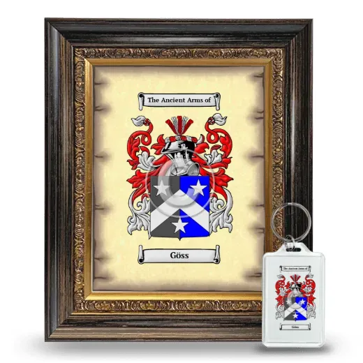 Göss Framed Coat of Arms and Keychain - Heirloom