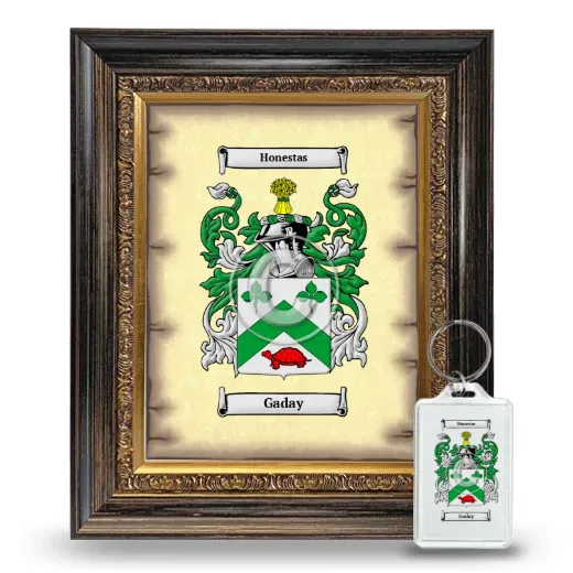 Gaday Framed Coat of Arms and Keychain - Heirloom