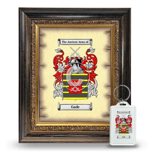 Gade Framed Coat of Arms and Keychain - Heirloom