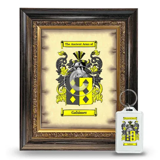 Gahimer Framed Coat of Arms and Keychain - Heirloom