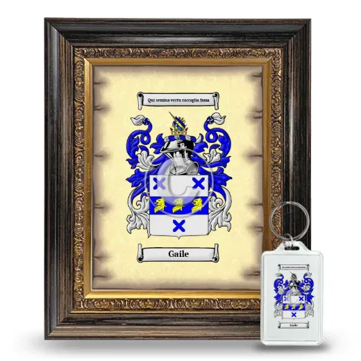 Gaile Framed Coat of Arms and Keychain - Heirloom