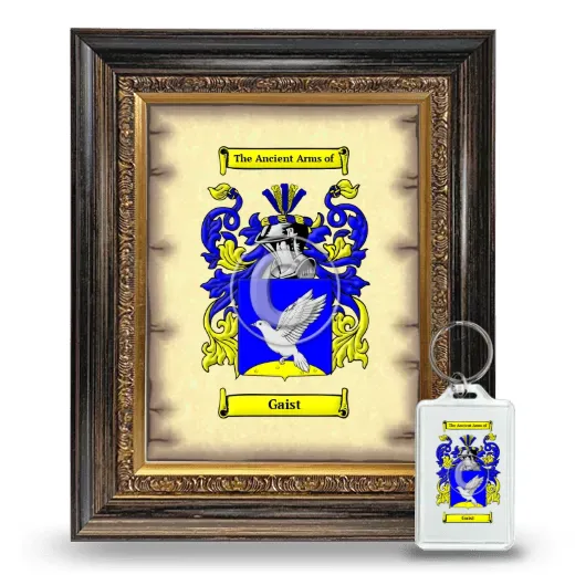 Gaist Framed Coat of Arms and Keychain - Heirloom