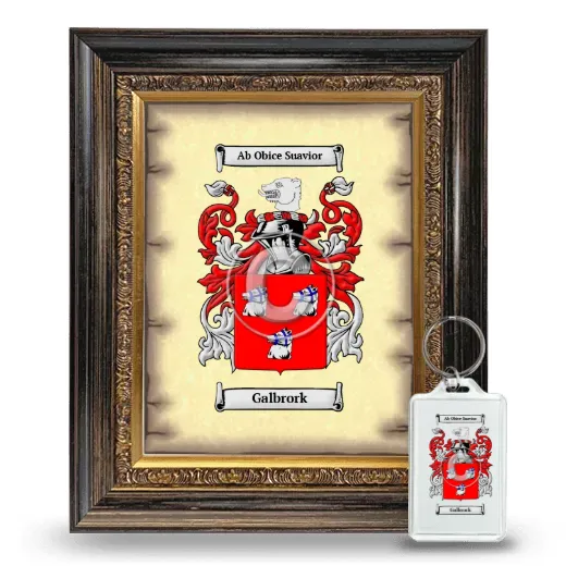 Galbrork Framed Coat of Arms and Keychain - Heirloom