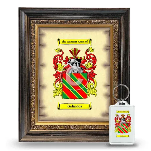 Galindos Framed Coat of Arms and Keychain - Heirloom