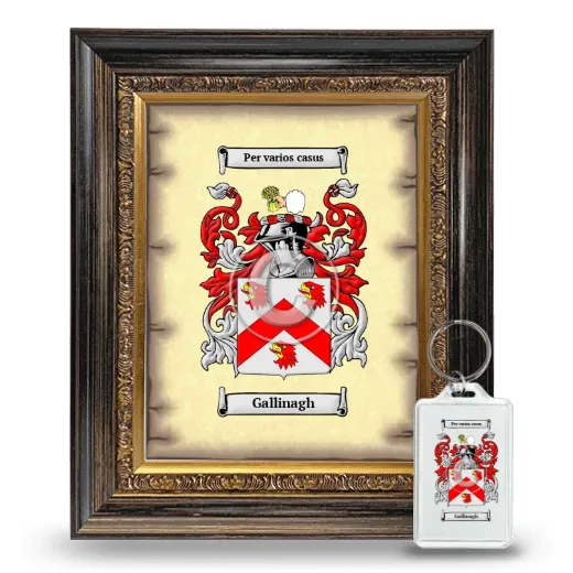 Gallinagh Framed Coat of Arms and Keychain - Heirloom