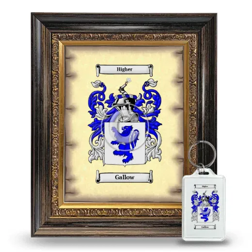 Gallow Framed Coat of Arms and Keychain - Heirloom