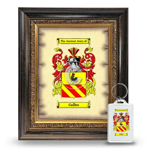 Gallus Framed Coat of Arms and Keychain - Heirloom