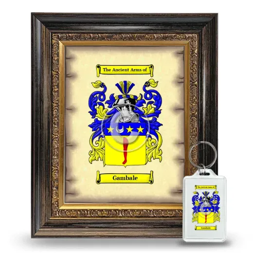 Gambale Framed Coat of Arms and Keychain - Heirloom