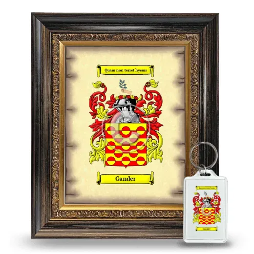 Gander Framed Coat of Arms and Keychain - Heirloom