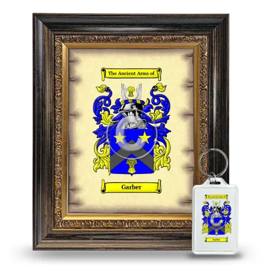 Garber Framed Coat of Arms and Keychain - Heirloom