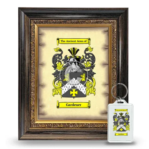 Gardener Framed Coat of Arms and Keychain - Heirloom