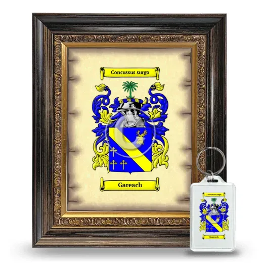 Gareach Framed Coat of Arms and Keychain - Heirloom