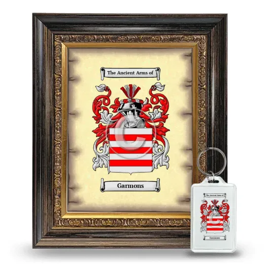 Garmons Framed Coat of Arms and Keychain - Heirloom