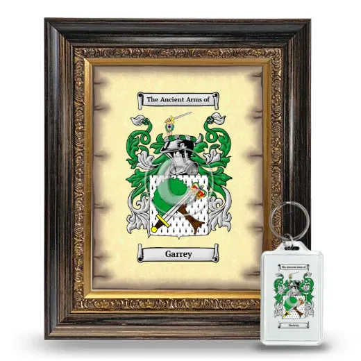 Garrey Framed Coat of Arms and Keychain - Heirloom
