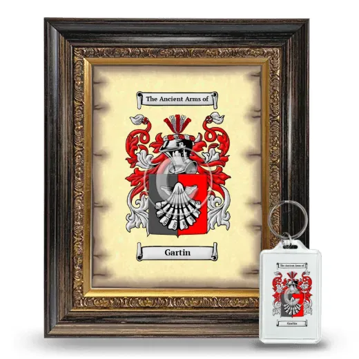 Gartin Framed Coat of Arms and Keychain - Heirloom