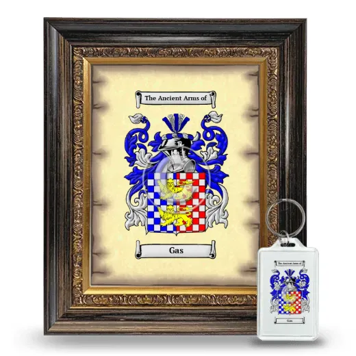 Gas Framed Coat of Arms and Keychain - Heirloom