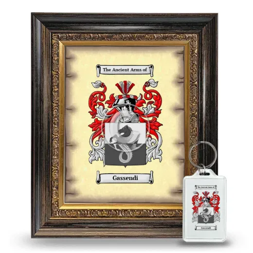 Gassendi Framed Coat of Arms and Keychain - Heirloom