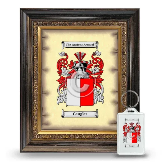Gaugler Framed Coat of Arms and Keychain - Heirloom