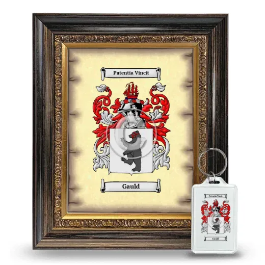 Gauld Framed Coat of Arms and Keychain - Heirloom