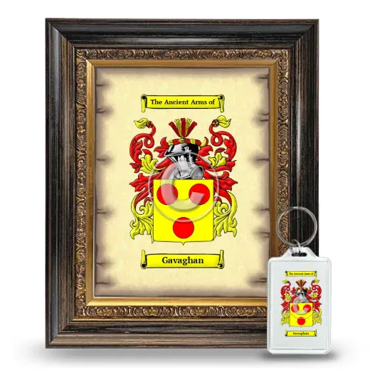Gavaghan Framed Coat of Arms and Keychain - Heirloom