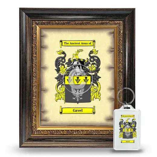 Gavel Framed Coat of Arms and Keychain - Heirloom
