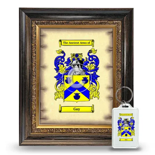 Gay Framed Coat of Arms and Keychain - Heirloom