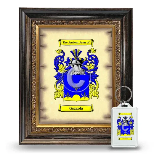 Gazzola Framed Coat of Arms and Keychain - Heirloom