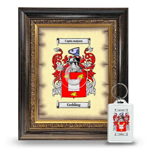 Gedding Framed Coat of Arms and Keychain - Heirloom