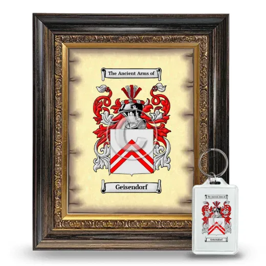 Geisendorf Framed Coat of Arms and Keychain - Heirloom