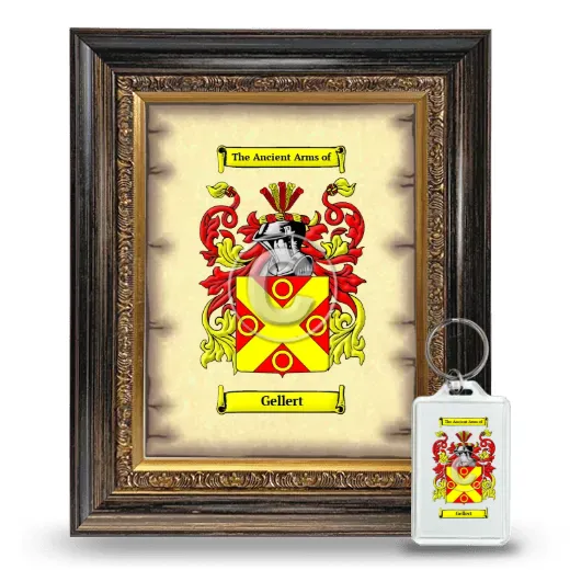 Gellert Framed Coat of Arms and Keychain - Heirloom