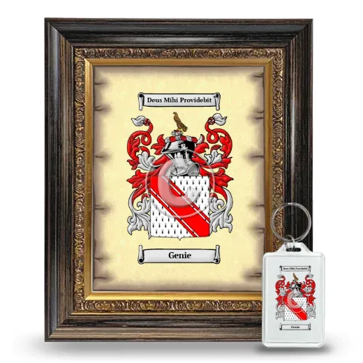 Genie Framed Coat of Arms and Keychain - Heirloom