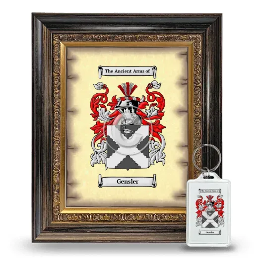 Gensler Framed Coat of Arms and Keychain - Heirloom