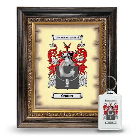 Gentner Framed Coat of Arms and Keychain - Heirloom