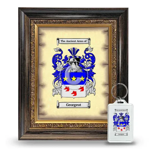 Georgeot Framed Coat of Arms and Keychain - Heirloom